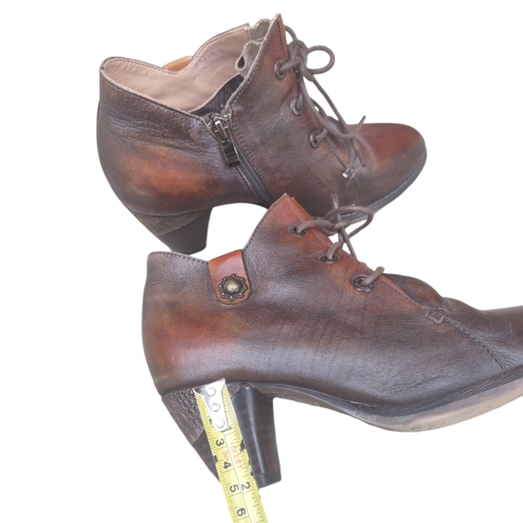 L'artiste Spring Step Size 39(8.5) Juliane Brown Leather Ankle Lace Up Boots - Picture 10 of 16